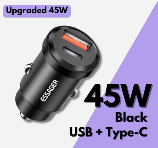 USB + USB-C Car Charger - DashCam